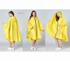 Raincoats Women's fashionable waterproof poncho Color printing raincoat with hood and zipper 230719