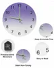 Horloges murales violet blanc dégradé pointeur lumineux horloge maison ornements rond silencieux salon chambre bureau décor