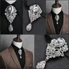 Bolo Ties British Men Bowtie Cowboy Necklace Bolo Tie Women Elastic Band Strap Alloy Chic Bow Tie Bling Crystal Uniform Necktie 230719