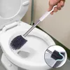 Toilet Brushes Holders Toilet brush set with bracket bathroom accessories set silicone brush with tweet used for cleaning bathroom bowls 230719