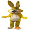 Immagini reali di alta qualità Deluxe Coniglio giallo Bugs Bunny costume mascotte Costume personaggio dei cartoni animati Taglia adulto 298d