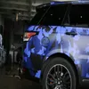 Blue Arctic Camouflage Vinyl Wrap för bilomslag som täcker beläggning av luftbubbla själv adheisve matt eller glans tillgänglig 1 52x30m 5x3296