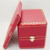 Fabriksleverantör Luxury Watch Mens Watch Box Original Inner Outer Womans Watches Boxes Men armbandsur Red Box Bookle233R