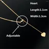 Chains European Trendy Jewelry Simple Handmade Copper Love Temperament Pendant Adjustable Fashion Necklace Manufacturer Direct Sales