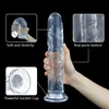 Dildo de geléia erótica com ventosa Dildos realistas para mulheres Dildo pênis vagina estimulação produtos adultos Q0508309o