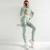 Women's Tracksuits Yoga Sets Women Gym Clothes 2 Piece Set Fitness Leggings Long Sleeve Shirts Sport Wear For Woman Camouflage Sportswear Suits J230720