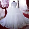 فساتين زفاف الكرة الإسلامية الفيكتورية ألبسة طويلة الأكمام الطويلة