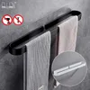 30-50cm Porta asciugamani da bagno nero Portasciugamani da bagno No Punch Portasciugamani Portasciugamani Mensola portaoggetti da bagno EL65B L230704