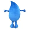 Halloween Blue Water drop Mascot Costume Top Quality Cartoon Anime theme character Christmas Carnival Party Fancy Costumes218u