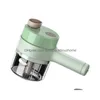 その他のホームガーデン新しいガーリックプレスMtifunctional Crusher Picker Meat Grinder Mincer 4 in 1ハンドヘルド電気野菜カッターセットDhyha