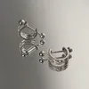 Серьги с грибами полого винта пирсинговые ушные шпильки 925 стерлинговой серебряный корейский стиль аксессуары для мужчин и женских гот -подарков подарок