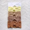 Baby Girls Wide Nylon Bow Bandbands 5pcs sets Soft Elastic Big Bowknot Solid Hairbands for Kids Head Band Childre