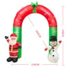 Decorações de Natal LED Modelo Inflável Decoração de Cena de Natal Enfeites Papai Noel Boneco de Neve Casa Jardim Entrada Arco de Boas Vindas X283u