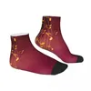 Men's Socks Polyester Low Tube Music Note Breathable Casual Short Sock