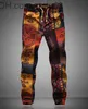 Herenbroeken Groothandel-nieuwe zomerstijl herenbroek speciale aanbieding harembroek bloemenprint katoen linnen strip elastische taille heren joggingbroek joggingbroek Z230720