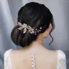 Hair Clips Floral Comb Tiaras Wedding Accessories For Women Rhinestone Leaves Hairpin Forks Charm Bridal Pearl Crowns Head Jewelry