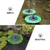 Trädgårdsdekorationer fontän solfågel bad pump drivit vatten flytande damm utomhus dekor fontäner led landskap spray lotus ljus