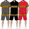 Herren-Trainingsanzüge, afrikanischer Druck, hawaiianische Sets, lässiges, kurzärmliges Hemd/Shorts/Anzug für Herren, ethnische Paar-Outfits, traditionelle afrikanische Kleidung 230719