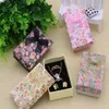 Blomma Floral Necklace Earrings Ring Box 5 8cm smycken Box Pappersmycken Presentförpackning Multifärger Jycken Organiser GA59286B