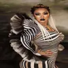 Sexy Stage Zebra Pattern Jumpsuit Women Singer Sexy Stage Outfit Bar DS Dance Cosplay Bodysuit Costume Prom Costume212Z