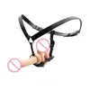 Bondage PU ceinture en cuir équipement de chasteté avec plug anal gode string masturbation sexe lié adulte sex toy 230720