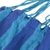 Hamac Suspendu Corde Chaise Porche Balançoire Siège Patio Camping Portable Bleu Stripe211I