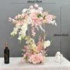Decorative Flowers Artificial Flower Row Wedding Table Center Decoration With Acrylic Stand El HHome Party Stage Background Props