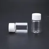 30ML 1Oz Transparante Lege Plastic Flessen met Witte Schroefdop Vast Poeder Vloeistof Opslag Container Pot Pot voor Reizen Dagelijks Lif230t