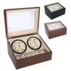 Multiple Rotation Display Boxes Electric Watch Winder For 4 Automatic Watches 6 Grids Storage Case Quiet Motor255g