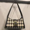 Sacs de soirée sac à bandoulière noir blanc Plaid toile femmes sac à main décontracté fermeture éclair mode doux vacances cadeau pour filles femme aisselle