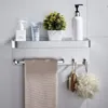 Bathroom black shelf aluminum bathroom corner shelf holder shower room basket cloth hook accessories MH8510B205x