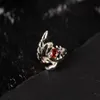 925 Sterling Silver Ornament Retro Thai Silver Personlighet Scorpion King Male Style Ring Fashion160i