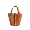 Sac à main de styliste Picotin Lock en cuir de vache pour femmes, seau tendance et décontracté, panier à légumes ouvert, sac à main souple, SMC6