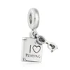 Love Reading book charms authentic S925 sterling silver beads fits DIY Jewelry bracelets 7919842315