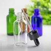 Clear 30ml Glass Dropper Bottles with Pipette Tube Black Childproof Cap for Essential Oil Eliquid Incnw