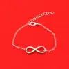 New Arrivals Korean Fashion Simple Metal 8 Infinity Charm Bracelets For Women & Men Jewelry Summer Style Beach256M