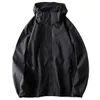 Мужская куртка для ветровки мужская куртка весна осень осень повседневная куртка может снять шляпу водонепроницаемые спортсмены на открытом воздухе 230719