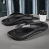 Slippers Men Thick Platform Thong Flip-Flops Summer Soft Sole Beach Slides Cloud Pillow Outdoor Sandals Non Slip Bathroom Home Shoes