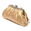 Sacs de soirée Femmes Lady Satin Cristal De Mariée Sac À Main Embrayage Fête De Mariage Sac À Main Plié Jour Embrayages Solide Dames Sacs À Main 230720