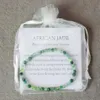 MG0040 Bracelet de jade africain naturel entier 4 mm Mini pierres précieuses J ewelry Bracelet d'énergie en pierre naturelle pour Women3151