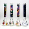 7mm 18inch Decal Beaker Bong Glass Bong Popular High Quality Water Pipes Glass Bong Wholesale for Adult