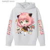 Hoodies sweatshirts ana forger sevimli kızlar hoodies karikatür casus x basılı çocuklar sweatshirt hoodies çocuk giyim kızları bahar sonbahar ceket t230720