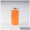 Water Bottles Plastic Beverage Bottle Pop Can 350Ml 500Ml 650Ml Ringpl Round Disposable Food Grade Pet Juice Cups B3 D Dhcnb