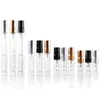 With scale 25ml 3ml 5ml 10ml Clear Spray Perfume Bottles Pump Sprayer Mini Glass Tube with Gold Silver Black Metal Lids Lkfoh