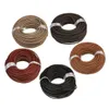 Bolo Ties 4mm round leather rope DIY bolo tie hand-woven leather bracelet necklace material hot sell HKD230719