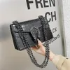 Fabriek hele dames kettingtas eenvoudige atmosferische druk bloem lederen messenger bags street trend krokodil handtassen retro 2438