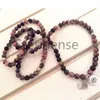 MG0663 Black Vein Rhodonite 108 Mala Armband 8 mm Gemstone Ohm Lotus Charm Armband Ny design Women's Yoga Mala Armband2832