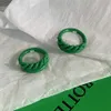 Italiaans ontwerp spiraal emaille groene vrouwen ring mode gepersonaliseerde vakantie gift221z