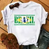 T-shirts pour hommes Brésil Drapeau Vêtements Vêtements Mâle Y2K Vintage T-shirt drôle T-shirt blanc 230719