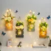 Cordes fil de cuivre lampe 6 pièces jardin lumière LED fée bouton à piles pour mariage noël guirlande fête décor éclairage chaîne